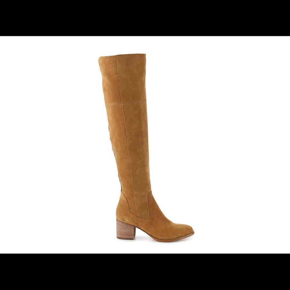 NWOB Marc Fisher Epic High Boots Suede Tan 5 1/2